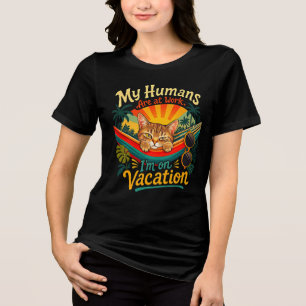 Triblenda Vacaciones de verano para gatos - Camiseta tropica