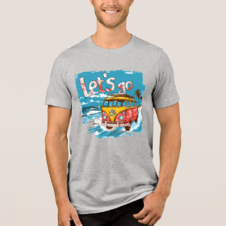 Triblenda Vamos Camioneta Surf Vintage Gráfica Camiseta – Re