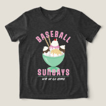 Viaje De Béisbol Los Domingos Camiseta De Helado