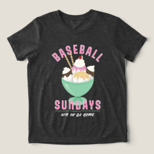 Triblenda Viaje De Béisbol Los Domingos Camiseta De Helado