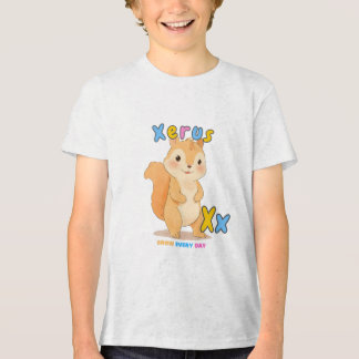 Triblenda “X es para Xerus” Camiseta de alfabeto – Crece tod