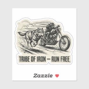Tribu de Iron Run Free Lobo Calcomanía