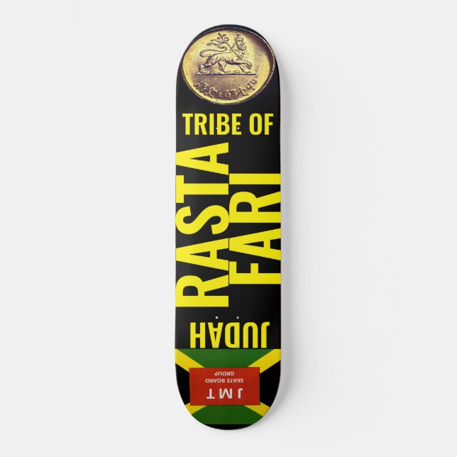TRIBU DE JUDAH : JAMAICA (GEN 49:8) Skateboard (Anverso)