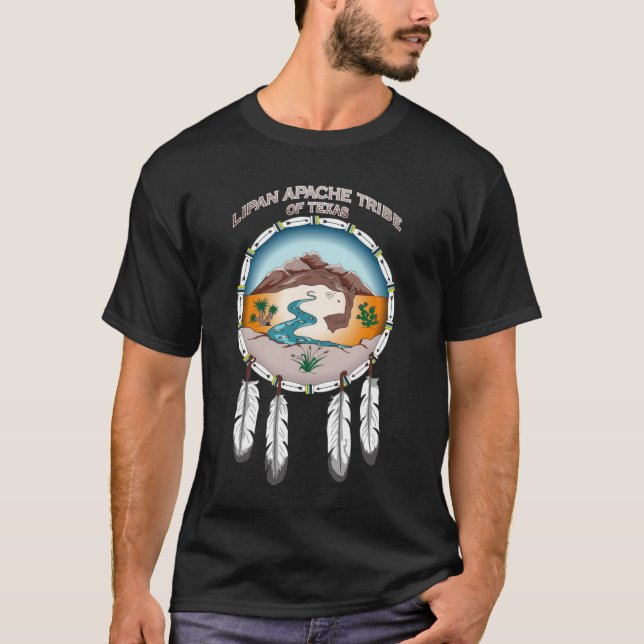 Tribu de Lipan Apache de la camiseta oscura básica (Anverso)