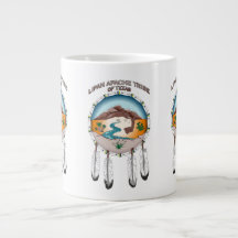 Tribu de Lipan Apache taza enorme blanca de 20