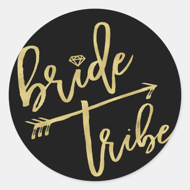 Tribu de novias Diamante Fiesta de novias Pegatina (Anverso)