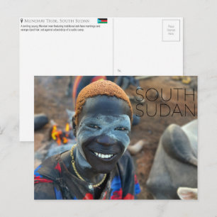 Tribu Mundari, Sudán del Sur Postal de viaje