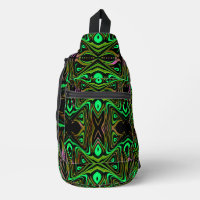 Tribu retro Bolsa de hongos del norte de los verde