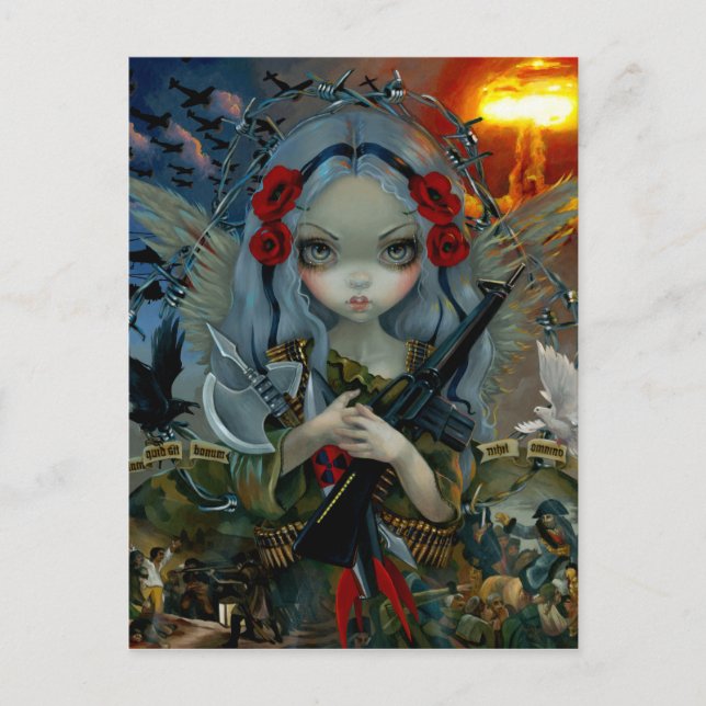 "Tribunal Inapropiado:  Postal de guerra (Anverso)