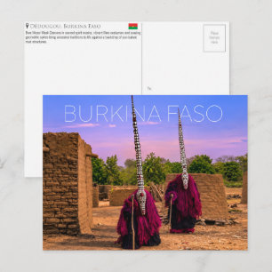 Tribus en Dédougou, Burkina Faso Tarjeta Postal de