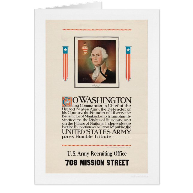 Tributo del ejército a Washington (Frente)