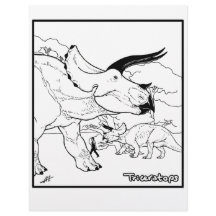 Triceratops - Página de coloreado.
