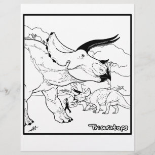 Triceratops - Página de coloreado.