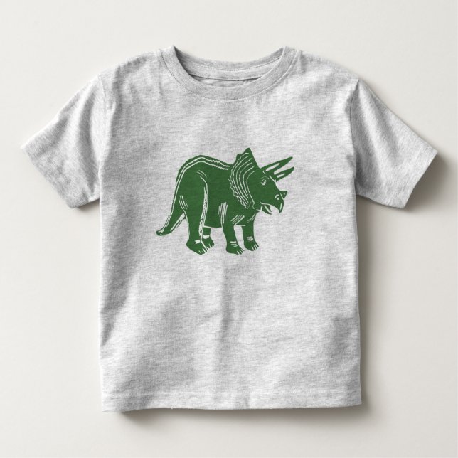 Triceratops verde camiseta pequeña (Anverso)