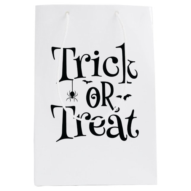 Trick espeluznante de Halloween o trates bolsas de (Anverso)
