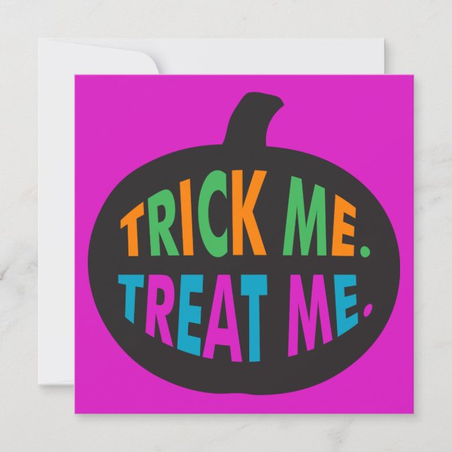 Trick me trata, Halloween multicolor (Anverso)