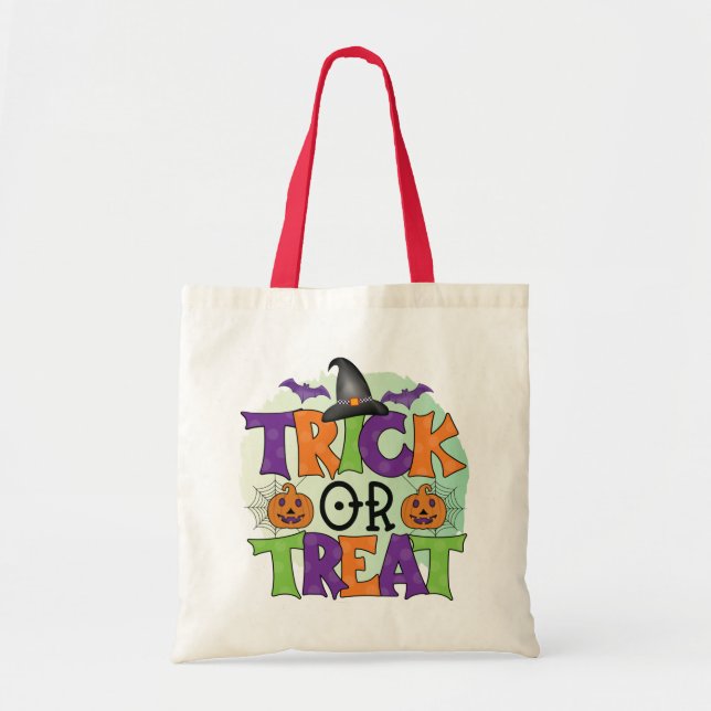 Trick o Treat - Bolsa de tote de dulces de Hallowe (Frente)