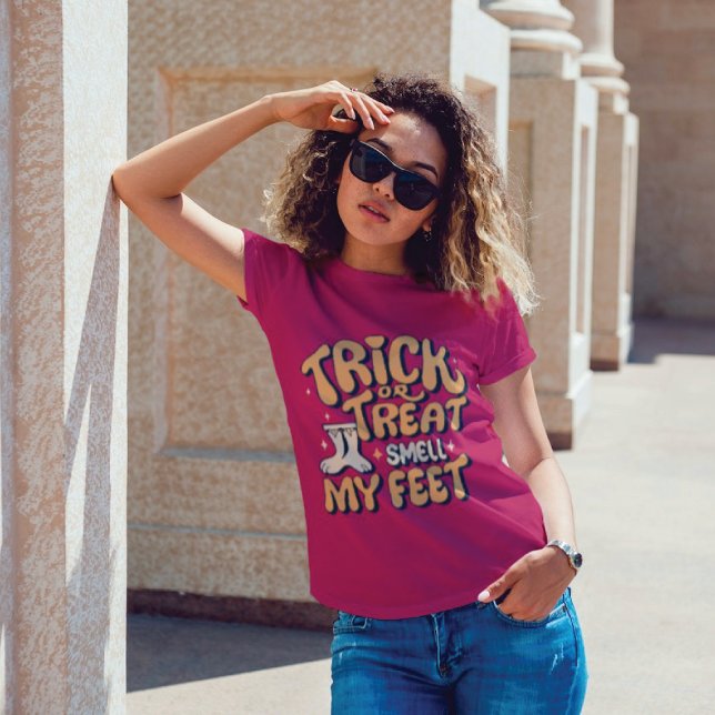 "Trick o Treat, huele mis pies". Camiseta de Hallo ("Trick or Treat, Smell My Feet." Halloween T-shirt)