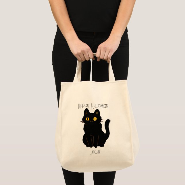 Trick o Trek Bolsa de gato negro - Personaliza (Anverso (producto))