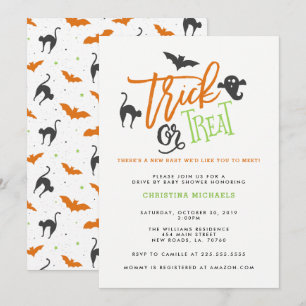 Trick o Trek Drive by Baby Shower Invitaciones