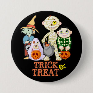 Trick or Treat Halloween Grande, Botón de 3 Pulgad