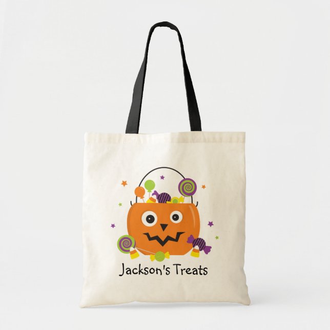 Trick personalizado de Halloween o bolsa de tratam (Frente)