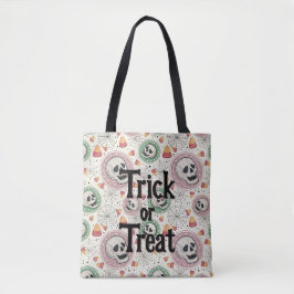 Trick retro de Halloween o bolso de té con caramel