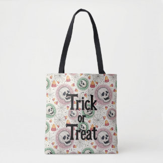 Trick retro de Halloween o bolso de té con caramel