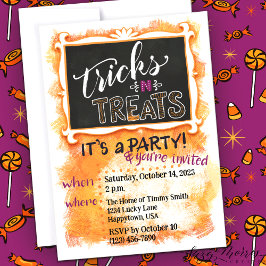 Tricks-n-trata Personalizable Invitación a Hallowe