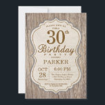 Trigésima madera rústica de la invitación del<br><div class="desc">Trigésimos antecedentes rústicos de madera de la invitación del cumpleaños. Fiesta de cumpleaños adulta. El golpe del cumpleaños del hombre invita. décimotercero décimosexto décimo octavo vigésimo 21ro trigésimo 40.o 50.o 60.o 70.o 80.o 90.o 100o, cualquier edad. Para el arreglo para requisitos particulares adicional, haga clic por favor el "personalizar él"...</div>