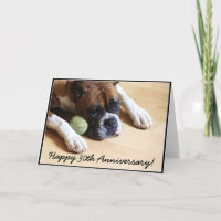Trigésima tarjeta de felicitación feliz del perro