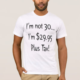 trigésimo Camiseta de los regalos de cumpleaños