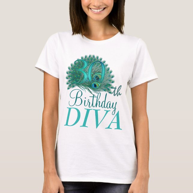 trigésimo Camisetas de la diva del cumpleaños (Anverso)