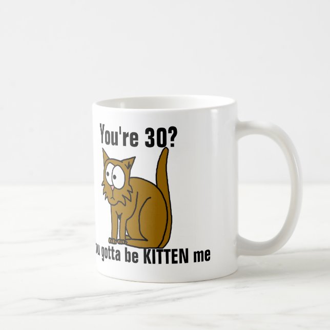 Trigésimo cumpleaños divertido, taza de café del (Derecha)