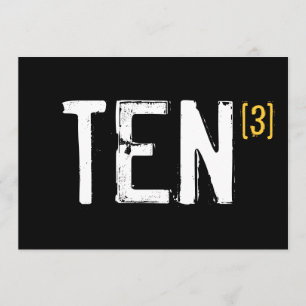 trigésimo cumpleaños - invitación diez x 3