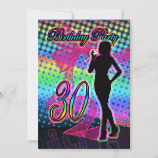 trigésimo Invitación de la fiesta de cumpleaños,