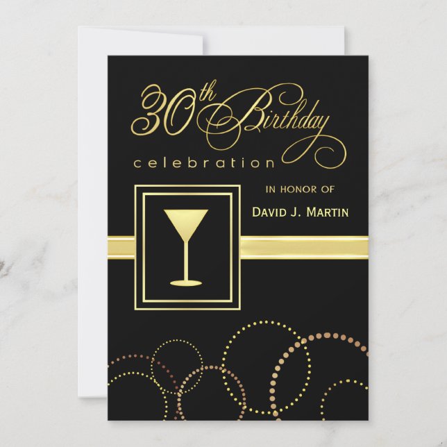 trigésimo Invitaciones de la fiesta de cumpleaños (Anverso)
