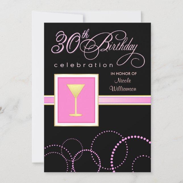 trigésimo Invitaciones de la fiesta de cumpleaños (Anverso)