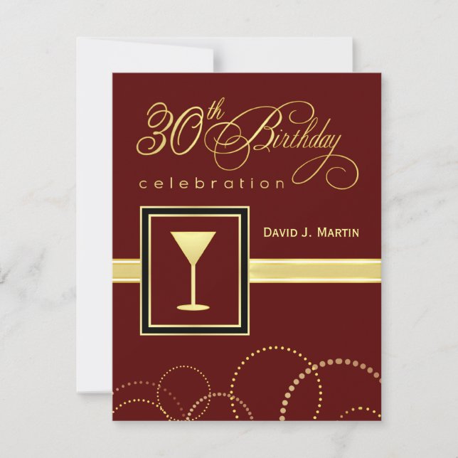 trigésimo Invitaciones de la fiesta de cumpleaños (Anverso)