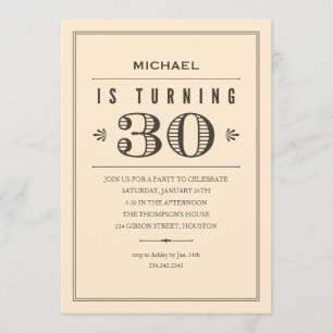 trigésimo Invitaciones del cumpleaños para los
