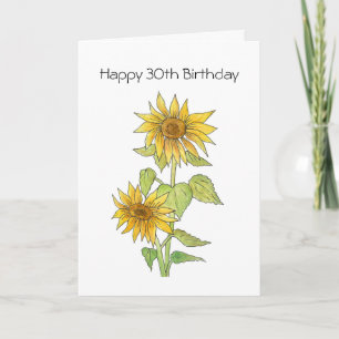 trigésimo Tarjeta de cumpleaños