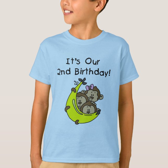 Trillizos 2 - Dos niños/ una camiseta Chica (Anverso)