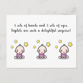 trillizos de tarjetas de felicitación, trillizos r