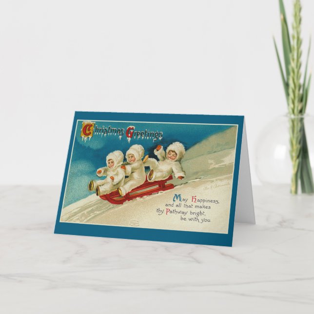 Trillizos escudos para tarjetas de vacaciones (Anverso)