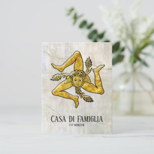 Trinacria siciliana tu postal de texto