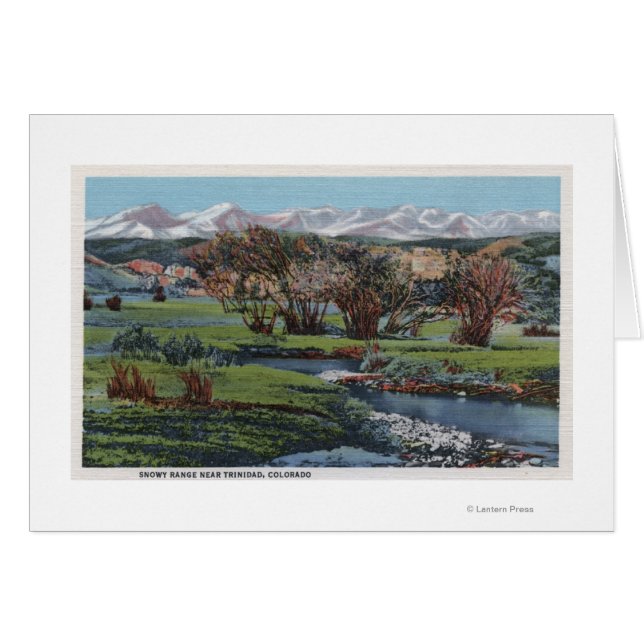 Trinidad, Colorado - Snowy Range & Valley View (Anverso (Horizontal))