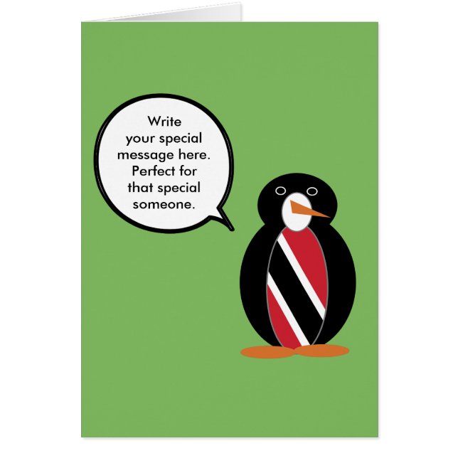 Trinidad y Tobago hablando de la tarjeta de la señ (Frente)