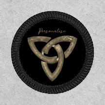 Trinity Celtic de oro Knot Triquetra Espíritu Negr