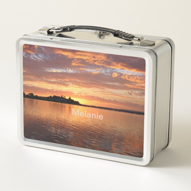 Trinket personalizado Sunset Lake View (Reverso)