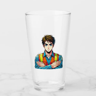 Trinkglas mit Manga-Sicherheitsfachmann